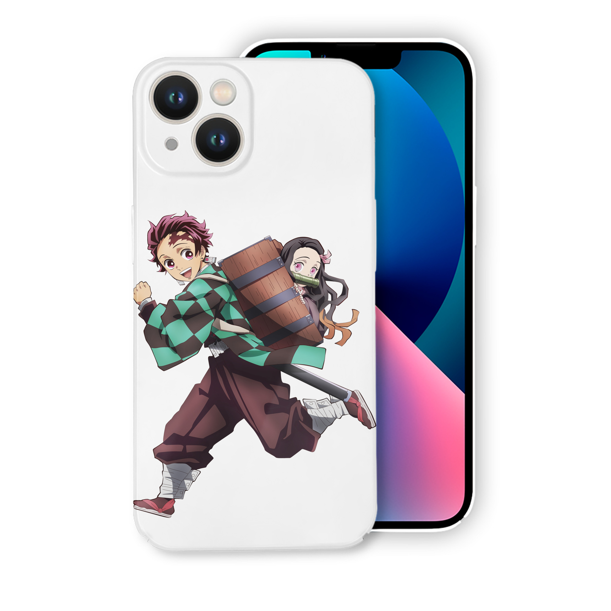 （画像用） 鬼滅の刃 竈門 炭治郎／かまど たんじろう Kamado Tanjirou 【iPhone 14シリーズ対応】ハードケース